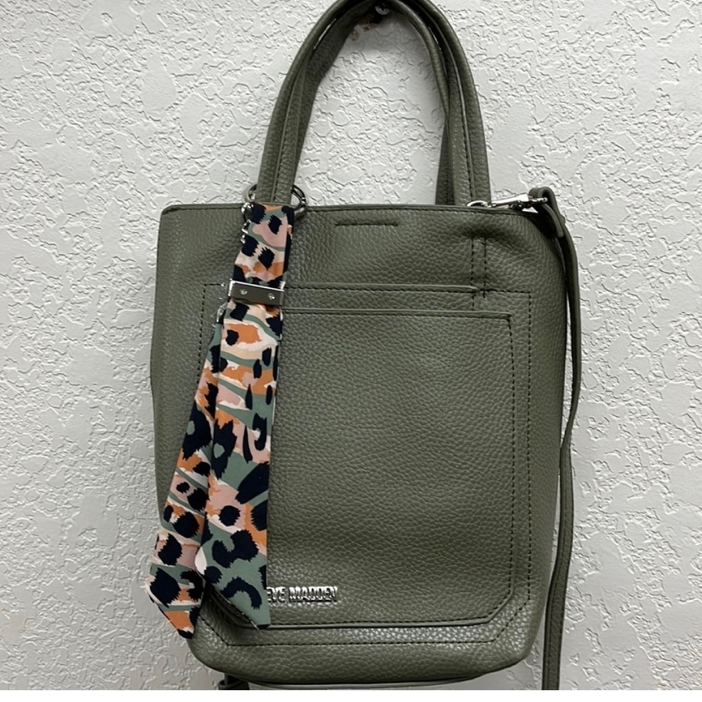 Steve Madden olive green mini crossbody bag